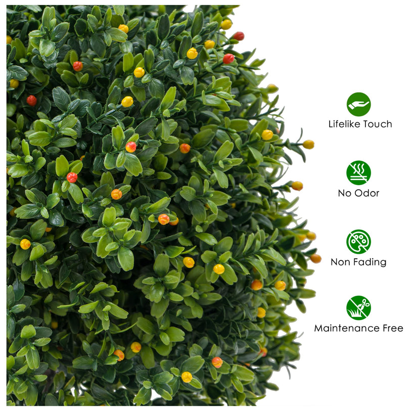 Topiaires artificiels Garvee pour décoration de porte d’entrée