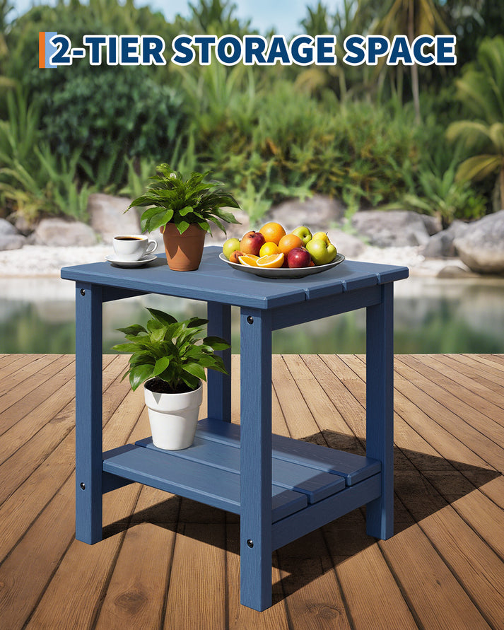 Détail de table d’appoint Adirondack Garvee bleu marine
