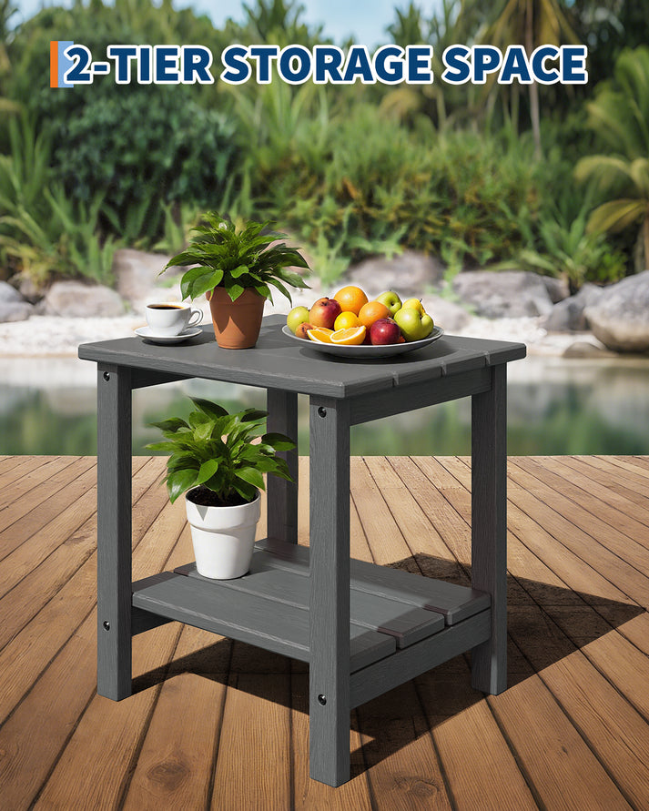Détail de table d’appoint Adirondack Garvee grise